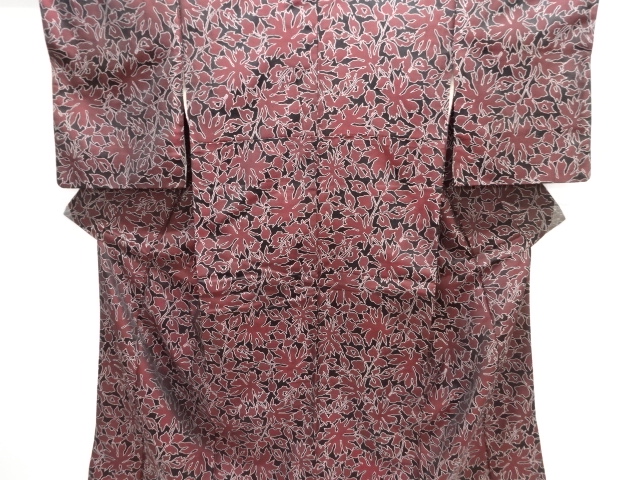 SALE!! JAPANESE KIMONO / ANTIQUE KIMONO / TAISHO ROMAN STYLE / WOVEN BRANCH FLOWER