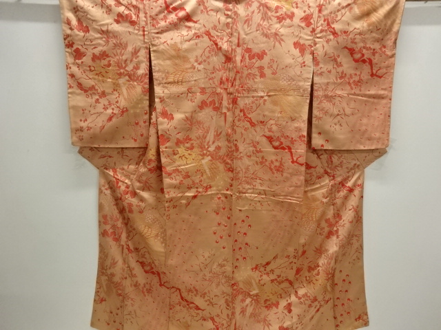 SALE!! JAPANESE KIMONO / ANTIQUE KIMONO / TAISHO ROMAN STYLE / WOVEN FLORAL PLANTS