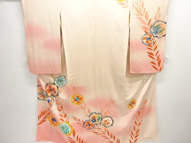 SALE!! JAPANESE KIMONO / ANTIQUE KIMONO / TAISHO ROMAN STYLE / FLORAL PLANTS