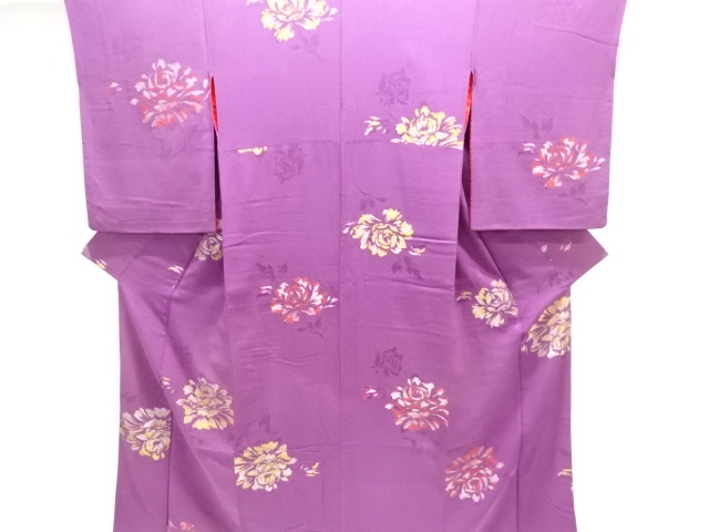 SALE!! JAPANESE KIMONO / ANTIQUE KIMONO / TAISHO ROMAN STYLE / SILK / URUSHI / FLOWER