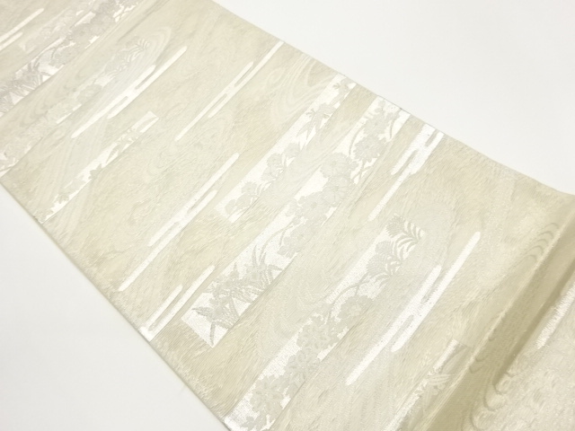 SALE!! JAPANESE FUKURO OBI FOR SUMMER / WOVEN EGASUMI PATTERN