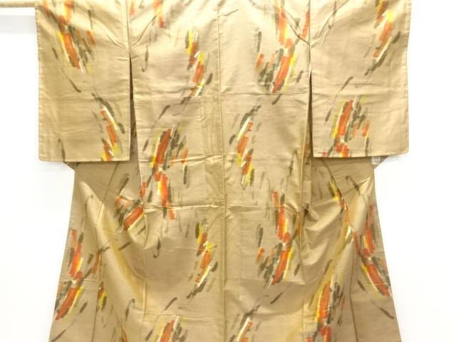SALE!! JAPANESE KIMONO / ANTIQUE KIMONO / TAISHO ROMAN STYLE / MEISEN / WOVEN ABSTRACT