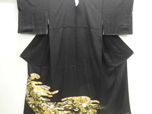 SALE!! JAPANESE KIMONO / TOMESODE / UNUSED / KINSAI / JIGAMI PATTERN
