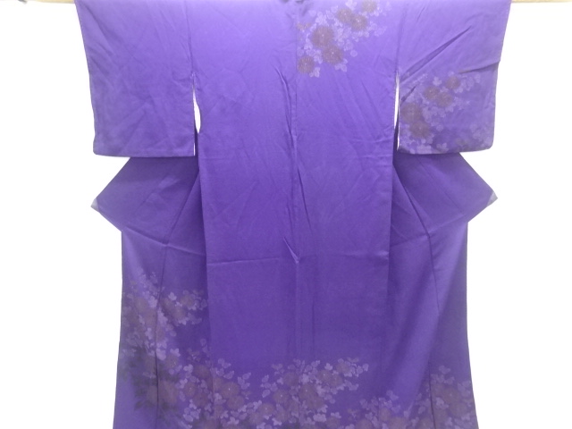 SALE!! JAPANESE KIMONO / ANTIQUE OMESHI KIMONO / TAISHO ROMAN STYLE / SILK / WOVEN KIKU & PEONY