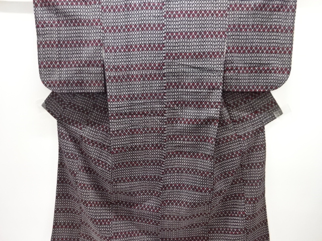 SALE!! JAPANESE KIMONO / ANTIQUE KIMONO / TAISHO ROMAN STYLE / WOVEN ABSTRACT