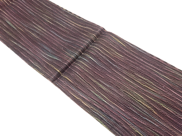 SALE!! JAPANESE NAGOYA OBI / REVERSIBLE / FOR SUMMER / WOVEN ABSTRACT STRIPE