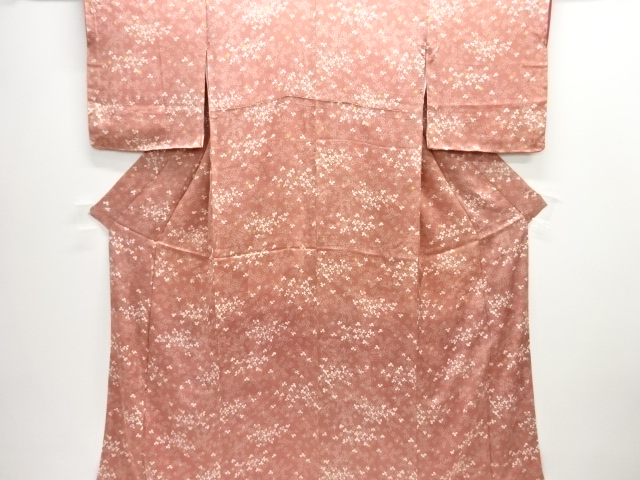 SALE!! JAPANESE KIMONO / ANTIQUE KIMONO / TAISHO ROMAN STYLE / MON KINSHA / LEAVES