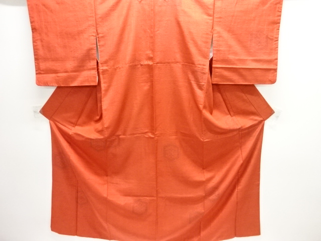 SALE!! JAPANESE KIMONO / HITOE TSUMUGI / WOVEN KIKKO & ABSTRACT PATTERN 