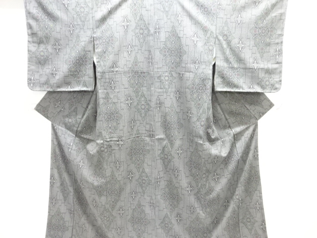 SALE!! JAPANESE KIMONO / ANTIQUE KIMONO / TAISHO ROMAN STYLE / YONEZAWA TSUMUGI / WOVEN FLOWER CREST