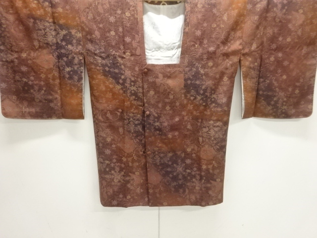 SALE!! JAPANESE KIMONO / FLOWER / GRASS PATTERN MICHIYUKI COAT