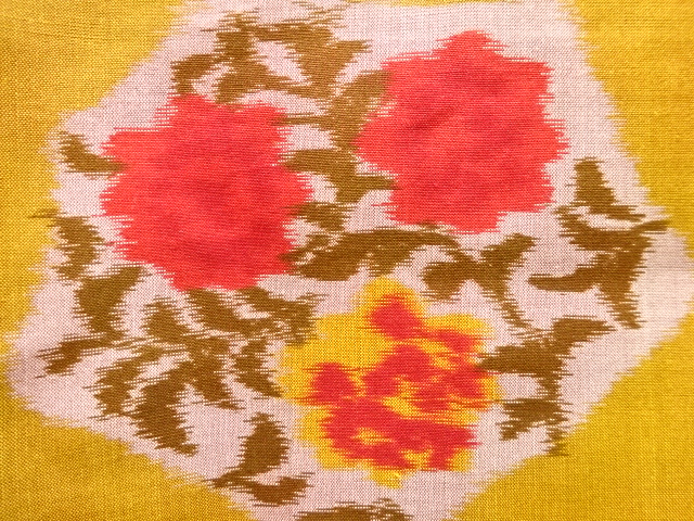 SALE!! JAPANESE KIMONO / ANTIQUE FLOWER PATTERN WEAVING MEISENHAORI
