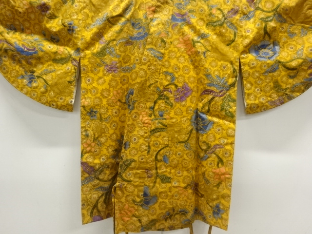 SALE!! JAPANESE KIMONO / ANTIQUE FLORAL ARABESQUE PATTERN PULL