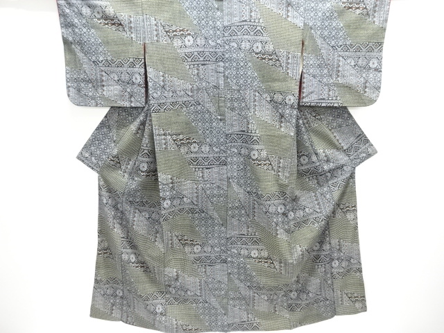 SALE!! JAPANESE KIMONO / ANTIQUE TAISHO ROMAN 更KIMONO FOR SUMMER PATTERN KIMO