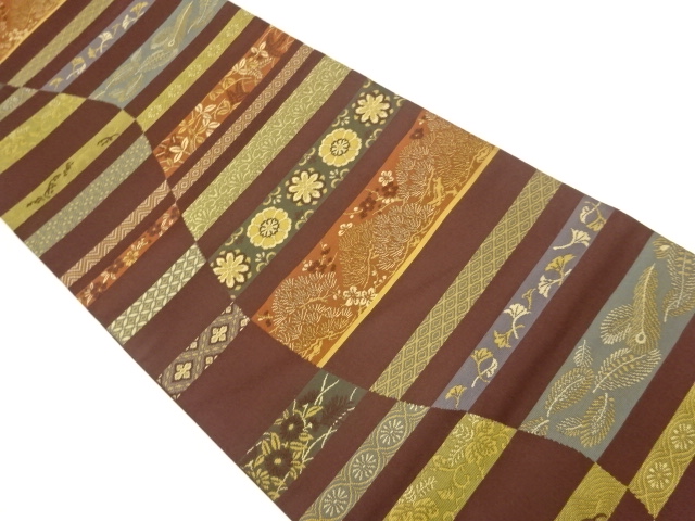 SALE!! JAPANESE FUKURO OBI / WOVEN CLASSICAL PATTERN