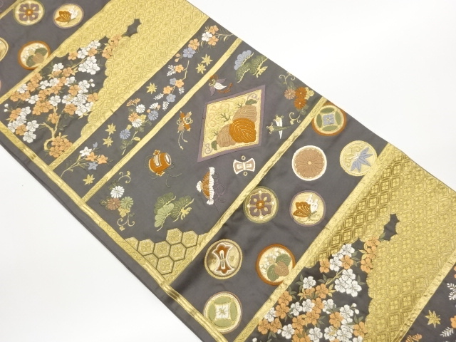 SALE!! JAPANESE KIMONO / JAPANESE TRADITIONAL PATTERN / FLOWERS / GRASS THE H
