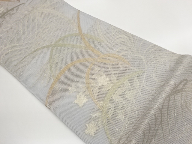 SALE!! JAPANESE KIMONO / FUKURO OBI: A PATTERN OF BELLFLOWER / GLAUBERS CREST