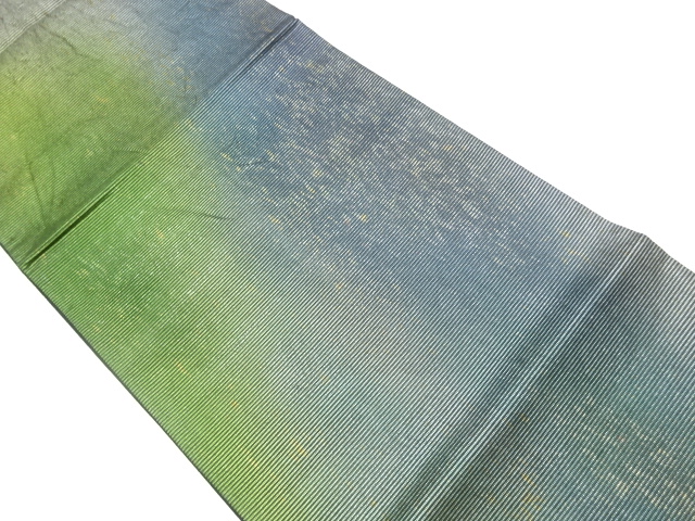 SALE!! JAPANESE KIMONO / RAWAKU HIKI FOIL ABSTRACT PATTERN WEAVING FUKURO OBI