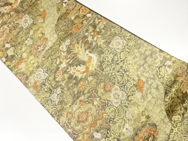SALE!! JAPANESE KIMONO / PAPER CLOTH PEACOCK / FLOWER ARABESQUE / ABSTRACT PA