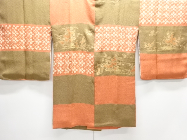 SALE!! JAPANESE KIMONO / UNUSED MICHIYUKI COAT / SHIBORI / AUTUMNAL PATTERN 