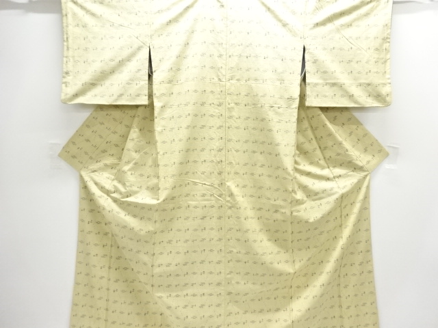 SALE!! JAPANESE KIMONO / TSUMUGI KIMONO / KASURI PATTERN WOVEN