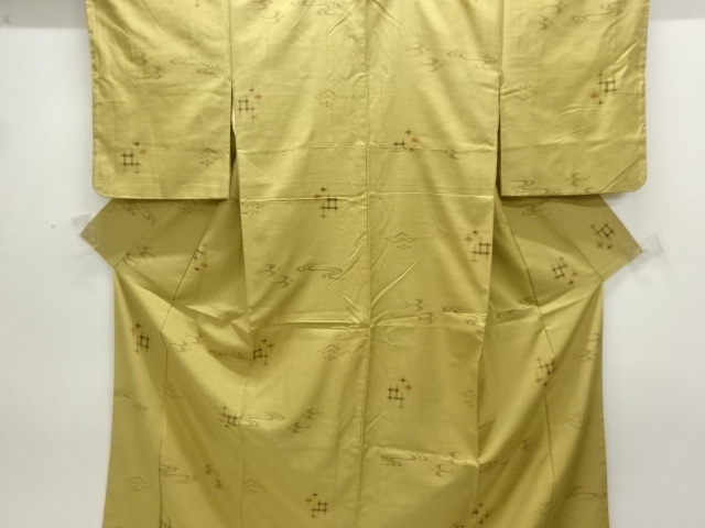 SALE!! JAPANESE KIMONO / TSUMUGI / WOVEN KASURI PATTERN
