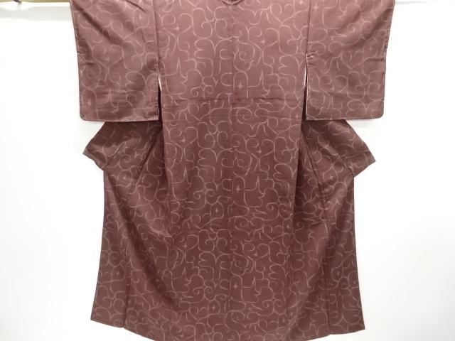 SALE!! JAPANESE KIMONO / ANTIQUE TAISHO-ROMAN ABSTRACT PATTERN WOVEN KIMONO /