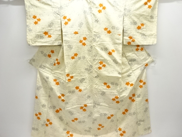 SALE!! JAPANESE KIMONO / UNUSED TSUMUGI / WOVEN KIKYO PATTERN 