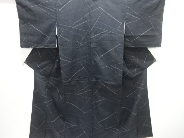 SALE!! JAPANESE KIMONO / UNUSED TSUMUGI / WOVEN ABSTRACT PATTERN 