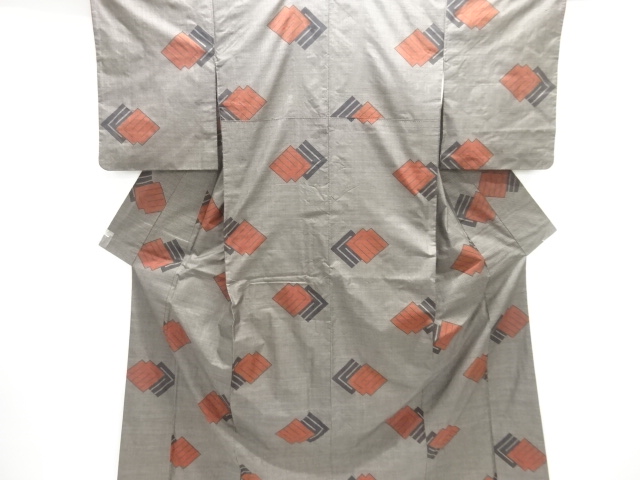 SALE!! JAPANESE KIMONO / DORO OSHIMA TSUMUGI (5 maruki) / WOVEN GENJI KO