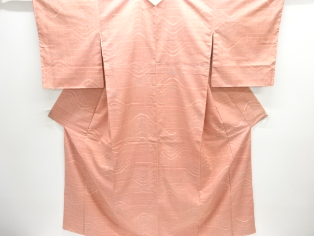 SALE!! JAPANESE KIMONO / UNUSED TSUMUGI / WOVEN STRIPE 