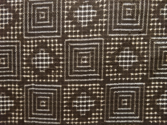 SALE!! JAPANESE KIMONO / ANTIQUE HAORI / SILK / DORO OSHIMA TSUMUGI / WOVEN SQUARE