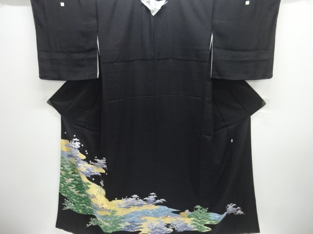 JAPANESE KIMONO / TOMESODE / KAGA YUZEN / UME & PINE / ARTIST WORK 