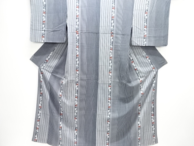 JAPANESE KIMONO / KOMONO KIMONO / STRIPE & FLOWER