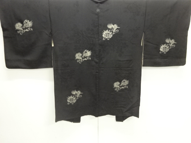 JAPANESE KIMONO / ANTIQUE TAISHO ROMAN / SINGLE PATTERN OF CHINESE LIO