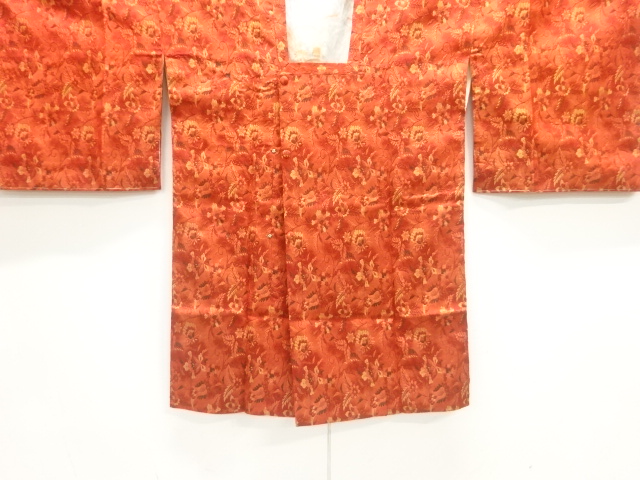 SALE!! JAPANESE MICHIYUKI COAT / UNUSED / WOVEN FLORAL PLANTS