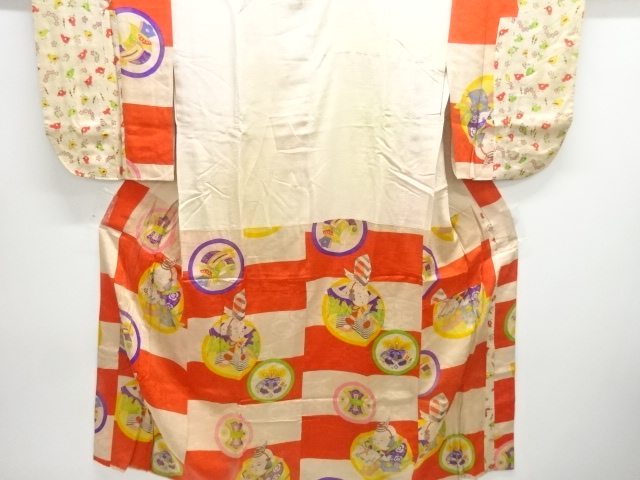 SALE!! JAPANESE KIMONO / ANTIQUE MON KINSHA GOSHO DOLL / TREASURE MOTIF / OPE