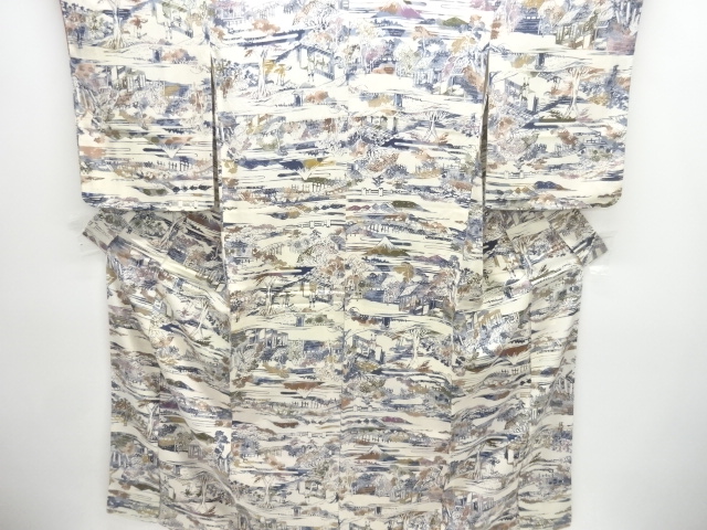 SALE!! JAPANESE KIMONO / HISTORICAL SCENERY PATTERNS KOMON
