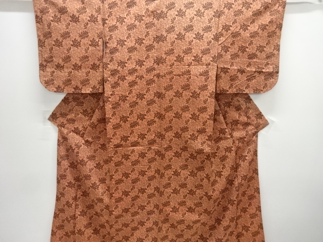 SALE!! JAPANESE KIMONO / ANTIQUE TAISHO ROMANTIC FLORAL PATTERN WOVEN KIMONO 