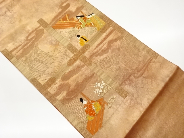 SALE!! JAPANESE FUKURO OBI / WOVEN PEOPLE IN THE PAST