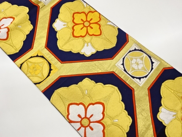 JAPANESE FUKURO OBI / WOVEN FLOWER SHOKKO PATTERN