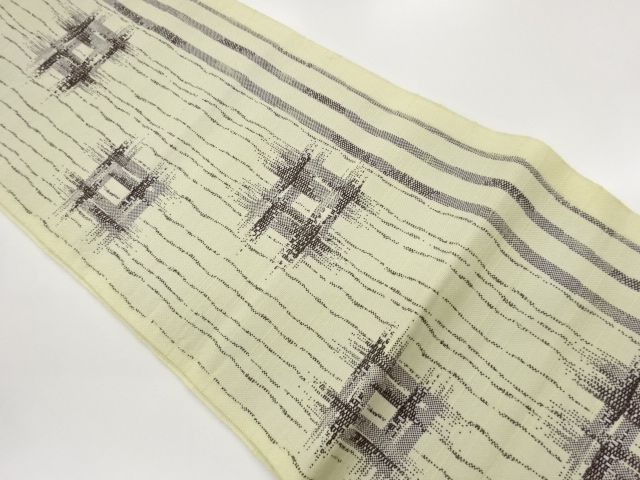 SALE!! JAPANESE NAGOYA OBI / TSUMUGI / WOVEN IGETA PATTERN