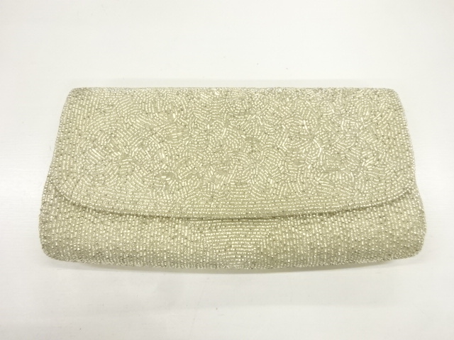 SALE!! JAPANESE KIMONO / ANTIQUE BEADED FLORAL PATTERN BAG