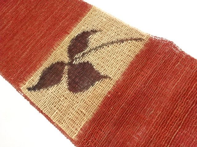 JAPANESE NAGOYA OBI FOR SUMMER / TSUMUGI / WOVEN PLANTS