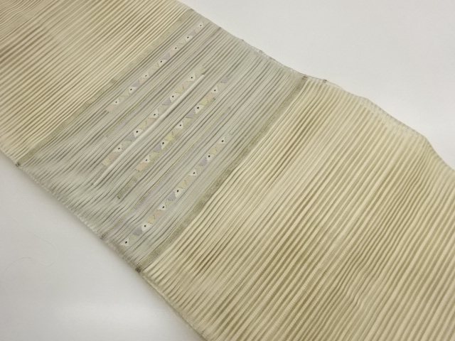 SALE!! JAPANESE KIMONO / RO HORIZONTAL STRIPE PATTERN WOVEN NAGOYA OBI