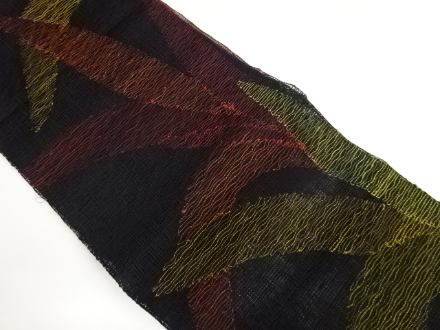 SALE!! JAPANESE KIMONO / KIMONO FOR SUMMER SUKUI-ORI GRASS LEAF PATTERN WOVEN