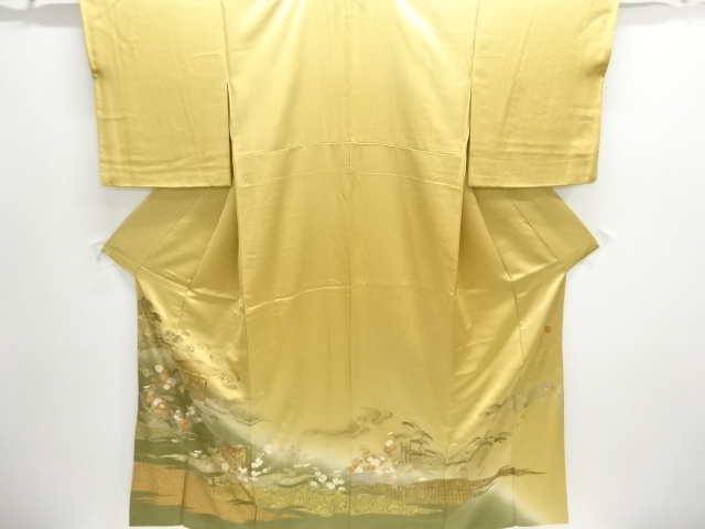 SALE!! JAPANESE KIMONO / IRO-TOMESODE / FLORAL PLANTS / ARTIST WORK
