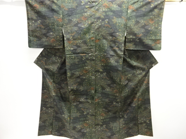 SALE!! JAPANESE KIMONO / TSUMUGI / WOVEN CHAYAGATSUJI 