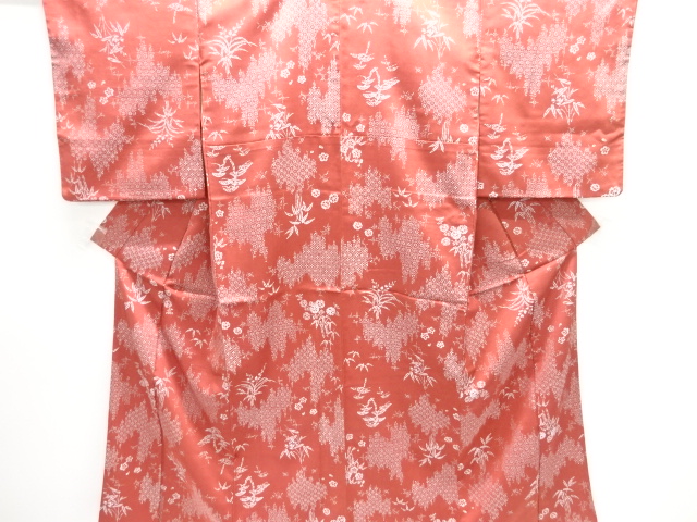 SALE!! JAPANESE KIMONO / ANTIQUE TAISHO ROMANTIC: KIMONO / WOVEN FLORAL PATTE