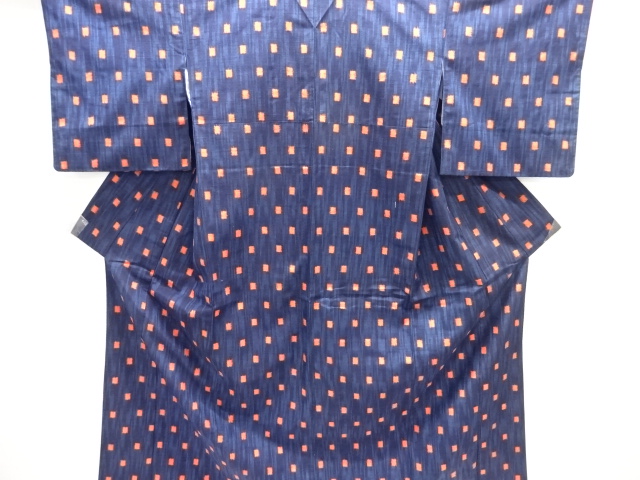 JAPANESE KIMONO / TSUMUGI / WOVEN SQUARES