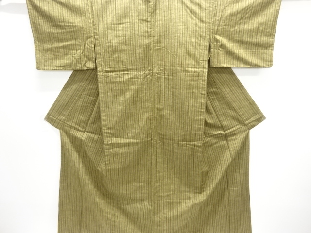 SALE!! JAPANESE KIMONO / ANTIQUE TAISHO ROMANTIC STRIPED WOVEN TSUMUGIHITOE K